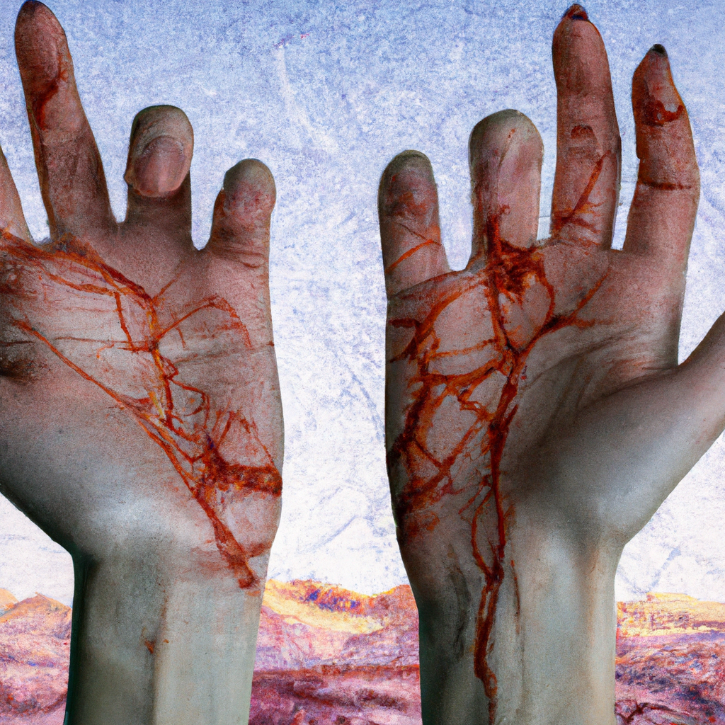 An image of a person's hands, cracked and dry, with red patches and flaky skin